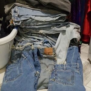 Vintage Levi's and Wrangler jeans